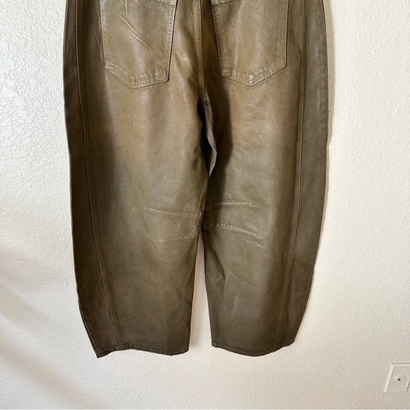 New Free people x new moon Good Luck Coated High Waist Barrel Jeans size 28 - Picture 11 of 14